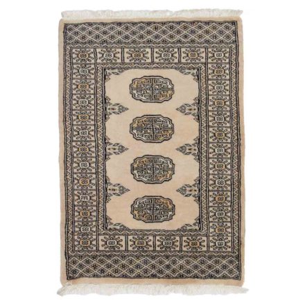 Gyapjú szőnyeg bézs Bokhara 63x91 kézi nappali szőnyeg