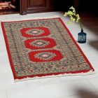 Pakisztáni szőnyeg bordó Jaldar 63x93 kézi csomózású szőnyeg