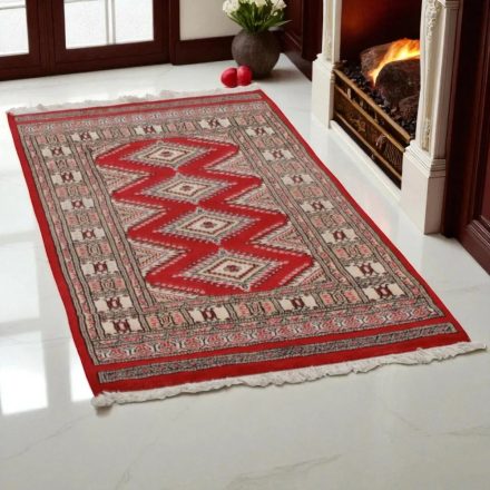 Pakisztáni szőnyeg bordó Jaldar 80x130 kézi csomózású szőnyeg
