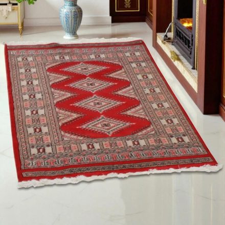 Pakisztáni szőnyeg bordó Jaldar 78x110 kézi csomózású szőnyeg