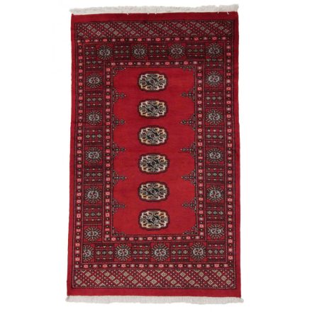 Pakisztáni szőnyeg bordó Bokhara 95x158 kézi nappali szőnyeg