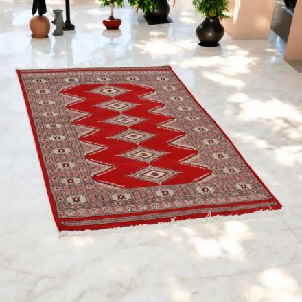 Pakisztáni szőnyeg bordó Jaldar 95x149 kézi csomózású szőnyeg