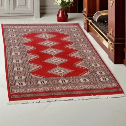 Pakisztáni szőnyeg bordó Jaldar 94x139 kézi csomózású szőnyeg