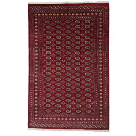 Pakisztáni szőnyeg bordó Bokhara 198x308 kézi nappali szőnyeg