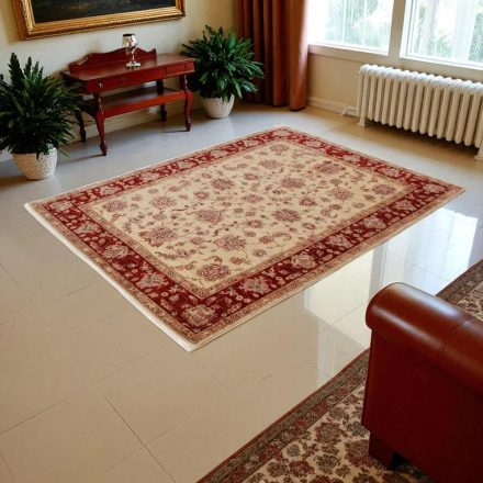 Ziegler szőnyeg bézs-bordó 151x201 kézi csomózású perzsa szőnyeg