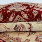 Ziegler szőnyeg bézs-bordó 151x201 kézi csomózású perzsa szőnyeg