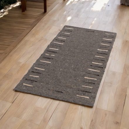 Vastag szőnyeg gyapjúból Rustic 70x147 barna szőnyeg