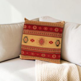 Bordó díszpárna 45x45 – Karaván sávok