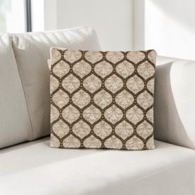 Világosszürke díszpárna 45x45 – Ezüst ornament