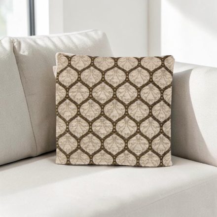 Világosszürke díszpárna 45x45 – Ezüst ornament