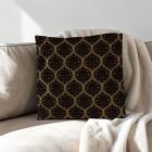 Fekete díszpárna 45x45 – Ében ornament