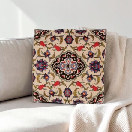 Krém díszpárna 45x45 – Zafír tulipán