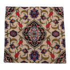 Krém díszpárna 45x45 – Zafír tulipán