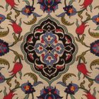 Krém díszpárna 45x45 – Zafír tulipán