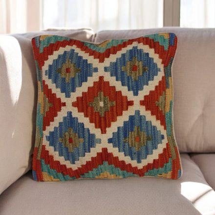 Kilim díszpárna 45x45 kézi szövésű párnahuzat