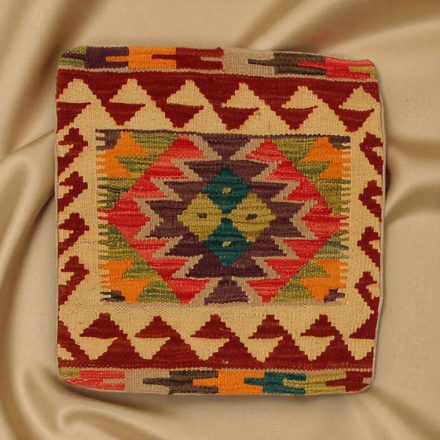 Afgán Kilim párnahuzat 45x45 kézi szövésű párna
