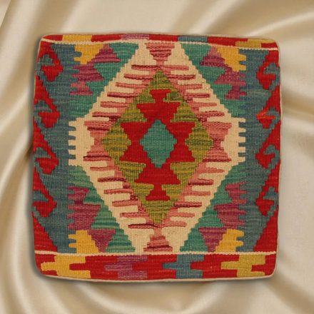 Afgán Kilim párnahuzat 45x45 kézi szövésű párna