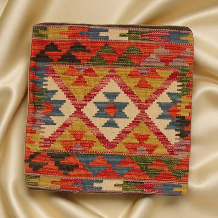 Afgán Kilim párnahuzat 45x45 kézi szövésű párna