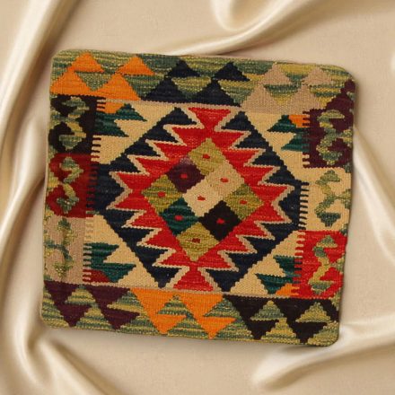 Kézi szövésű díszpárna 45x45 Kilim párnahuzat