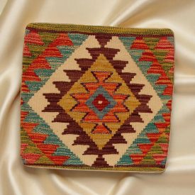 Kézi szövésű díszpárna 45x45 Kilim párnahuzat