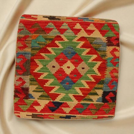 Kézi szövésű Kilim párnahuzat 45x45 afgán díszpárna