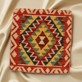 Kézi szövésű Kilim párnahuzat 45x45 afgán díszpárna