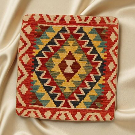 Kézi szövésű Kilim párnahuzat 45x45 afgán díszpárna