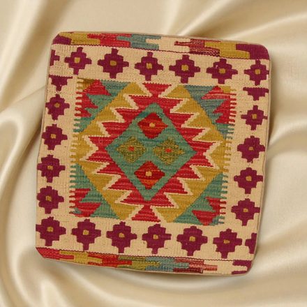Kézi szövésű Kilim párnahuzat 45x45 afgán díszpárna