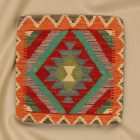 Kézi szövésű Kilim párnahuzat 45x45 afgán díszpárna - parna517