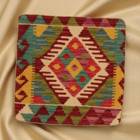 Kilim díszpárna 45x45 kézi szövésű párnahuzat