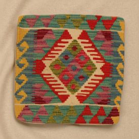 Kilim díszpárna 45x45 kézi szövésű párnahuzat