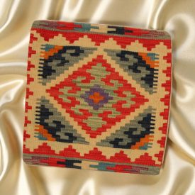 Kilim díszpárna 45x45 kézi szövésű párnahuzat