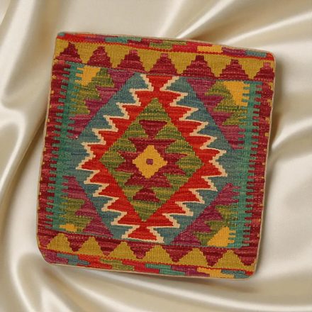 Afgán Kilim párnahuzat 45x45 kézi szövésű párna