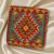 Afgán Kilim párnahuzat 45x45 kézi szövésű párna
