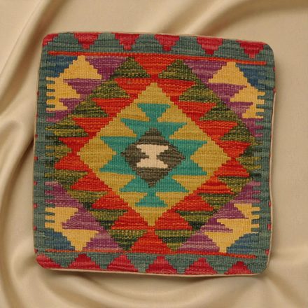 Afgán Kilim párnahuzat 45x45 kézi szövésű párna