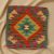 Afgán Kilim párnahuzat 45x45 kézi szövésű párna