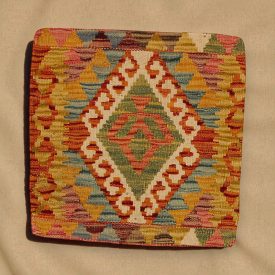 Afgán Kilim párnahuzat 45x45 kézi készítésű párna