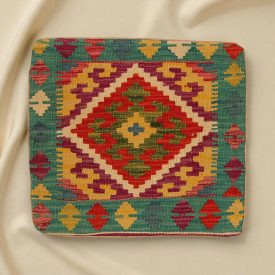Kézi szövésű Kilim párnahuzat 45x45 afgán díszpárna