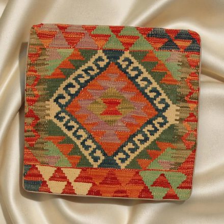 Kézi szövésű Kilim párnahuzat 45x45 afgán díszpárna
