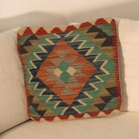 Afgán Kilim párnahuzat 45x45 kézi szövésű párna