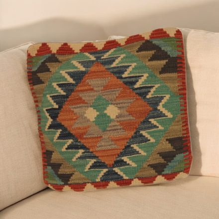 Afgán Kilim párnahuzat 45x45 kézi szövésű párna