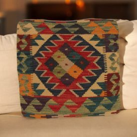 Afgán Kilim párnahuzat 45x45 kézi szövésű párna