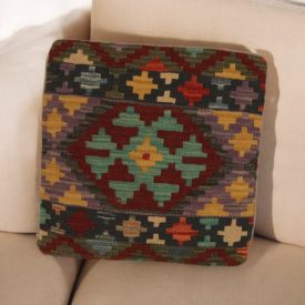 Afgán Kilim párnahuzat 45x45 kézi szövésű párna