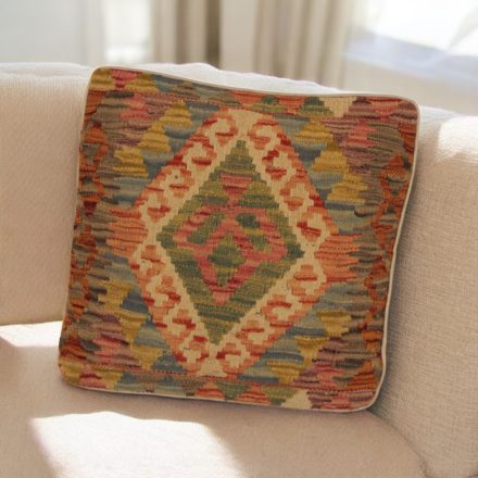 Kézi szövésű Kilim párnahuzat 45x45 afgán díszpárna