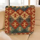 Kézi szövésű Kilim párnahuzat 45x45 afgán díszpárna