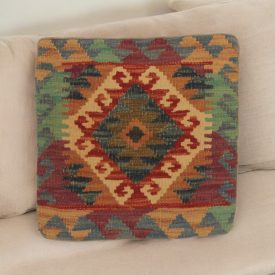 Kézi szövésű Kilim párnahuzat 45x45 afgán díszpárna