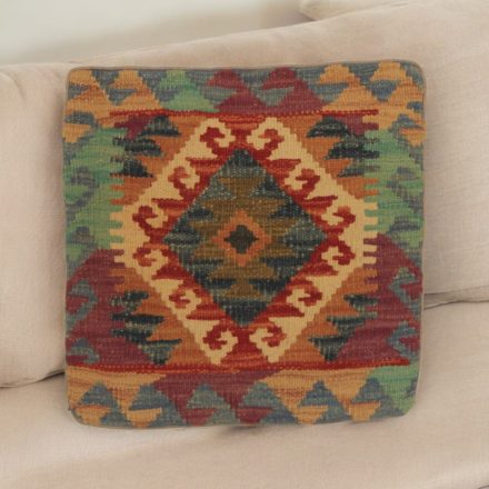 Kézi szövésű Kilim párnahuzat 45x45 afgán díszpárna
