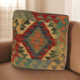 Kézi szövésű párnahuzat 45x45 Kilim díszpárna