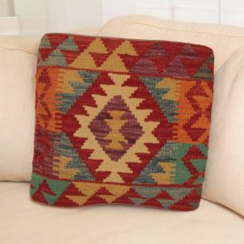 Kilim díszpárna 45x45 kézi szövésű Kelim párnahuzat