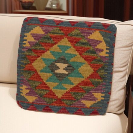 Kilim díszpárna 45x45 kézi szövésű párnahuzat